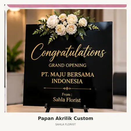 Papan Bunga Akrilik Teluknaga